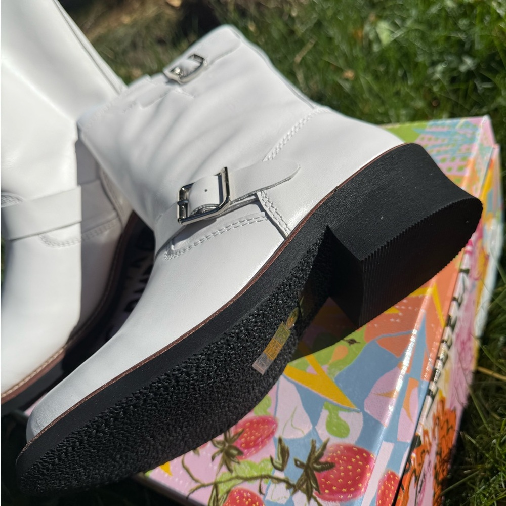 Stylish White Jeffrey Campbell standoff boots woman Genuine Leather BRAND NEW
